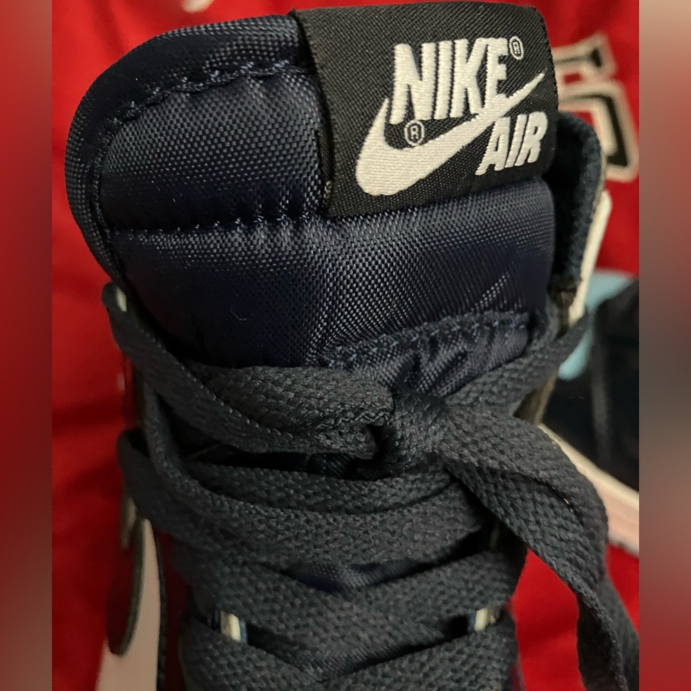 Nike Air Jordan 1 High Retro OG Blue Chill Patent Leather Sneakers RARE Shoes - Picture 5 of 16